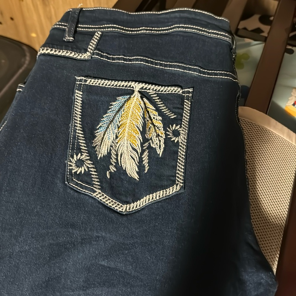Dark wash blue jeans brand new came in bigger than I needed never wore 3xl